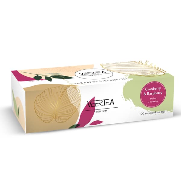 Veertea hallon-tranbär infusionsset 2 g 100 kuvert
