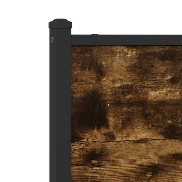 vidaXL metalsengestel uden madras røget eg 80x200 cm