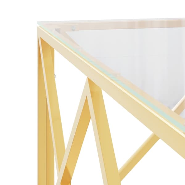 vidaXL sofabord 80x80x40 cm rustfrit stål og glas