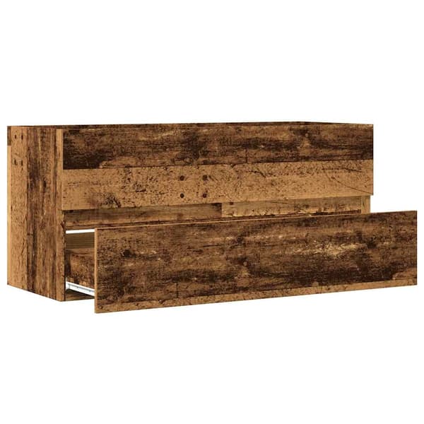 vidaXL håndvaskskab, antik træ, 100x38,5x45 cm