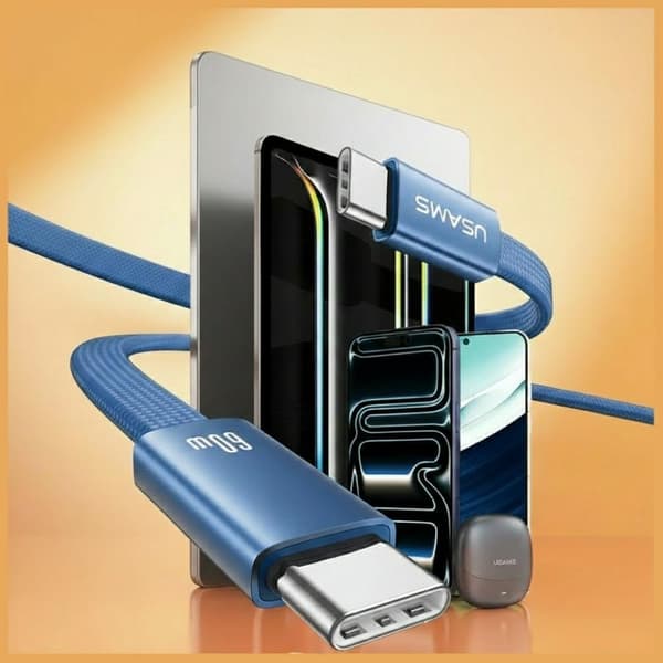 USAMS U96 60W USB-C til USB-C kabel 1,2m blå