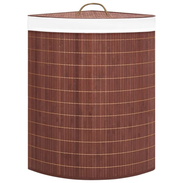 vidaXL Tvättkorg i bambu brun 60 l