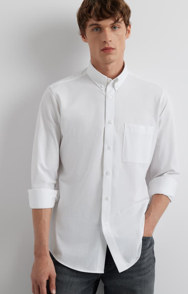 Slim strikskjorte XL