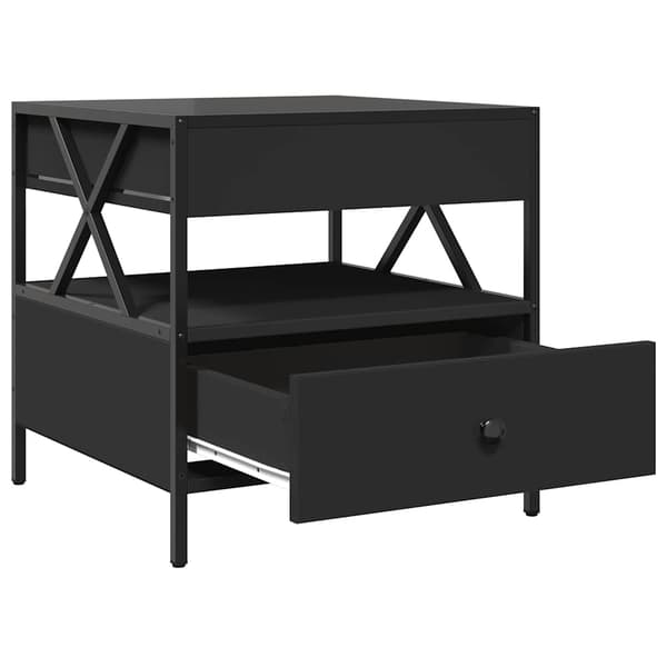 vidaXL Infinity LED sofabord sort 50x50x51 cm