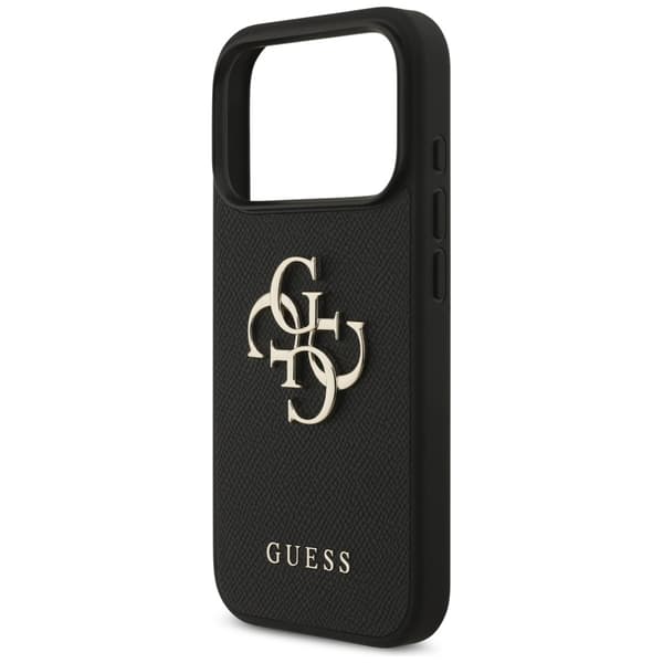 Guess Grained Big 4G & Classic Logodo iPhone 17 Pro-skal svart