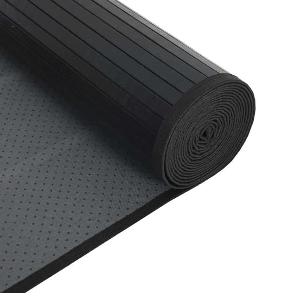 vidaXL Rektangulär matta, svart, 70x200 cm, bambu
