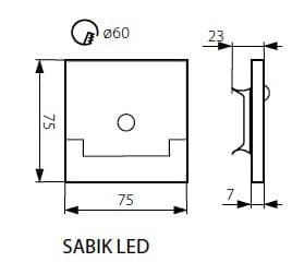 SABIK LED-trappbelysning 12V PIR rörelsesensor neutralvit KANLUX