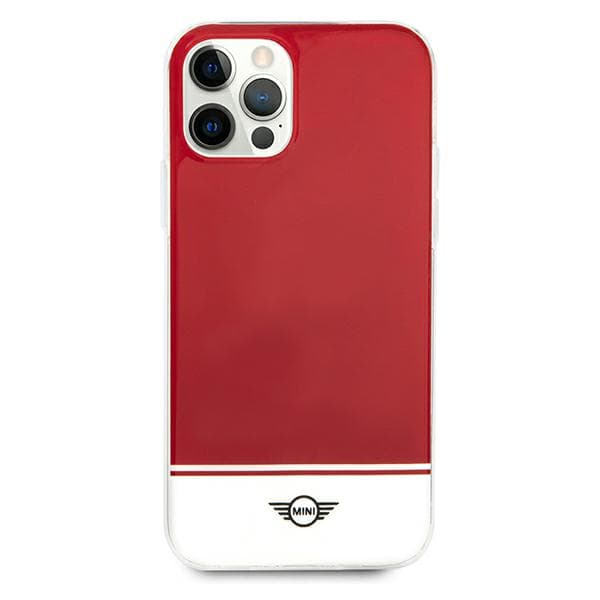Mini Stripe Collection -kotelo iPhone 12 Pro Maxille, punainen
