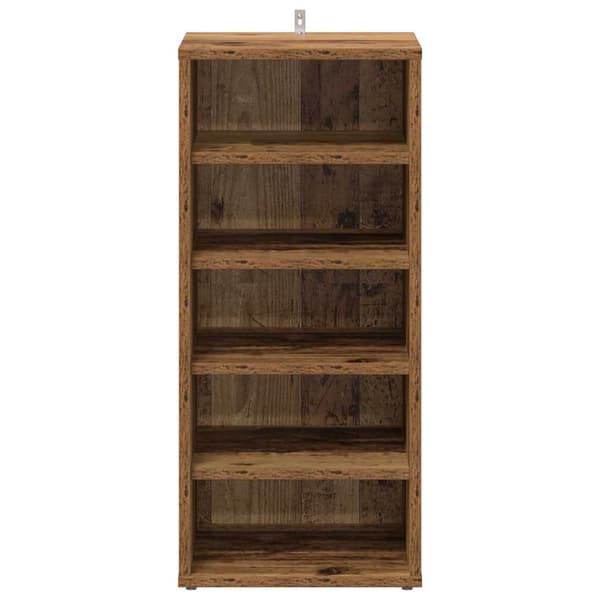 vidaXL skoskabe, 2 stk., antik træ, 32x35x70cm, spånplade