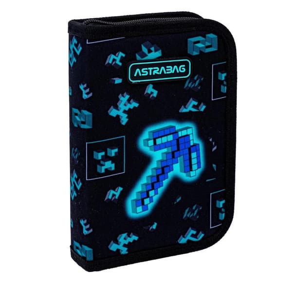 Enkelpennfodral med Astrabag Dark Pixel AC11