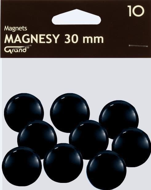Magnet 30mm sort (10 stk.) GRAND