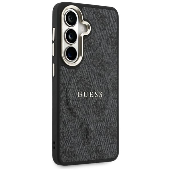 Guess 4G Embossed Ring MagSafe-etui til Galaxy S26, sort