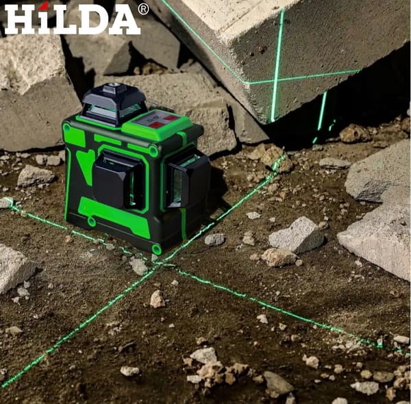 HILDA 3D PRO 360 PLANLASER NIVÅKRYSSLASER GRÖN