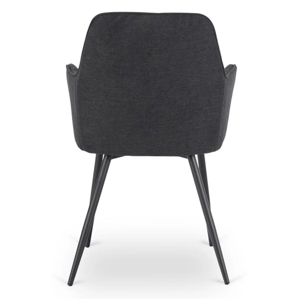 BRESSO 2 Sort Moderne Loft Polstret Spisebordsstol