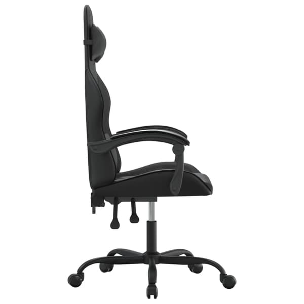 vidaXL drejelig gamingstol, sort, kunstlæder