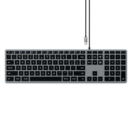 Satechi Slim W3 Wired - USB-C numeriskt tangentbord (rymdgrå)
