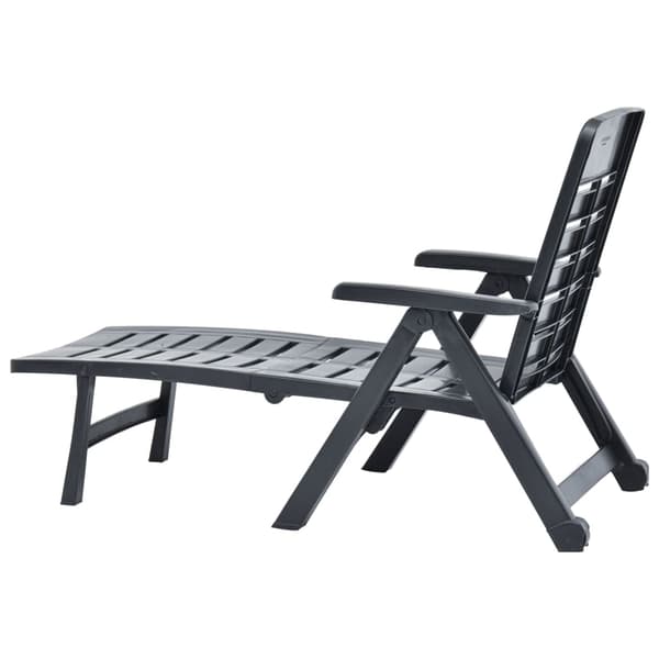 vidaXL foldbar liggestol, plastik, antracit