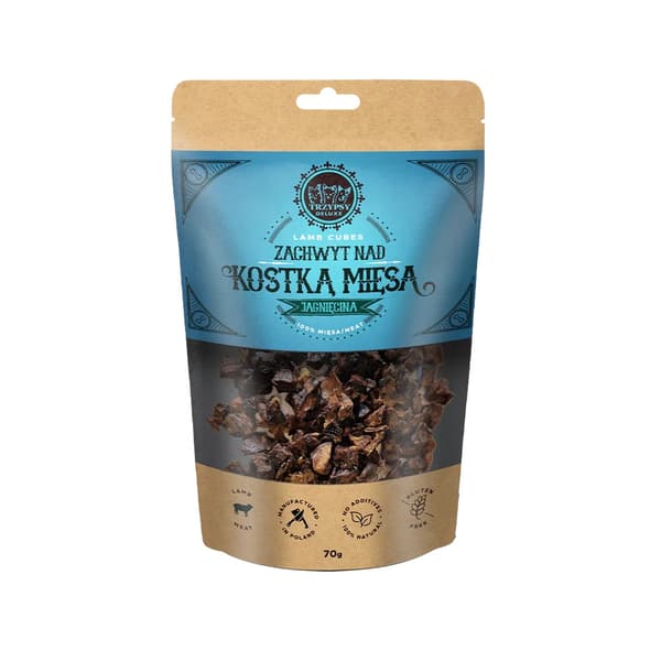 Trzypsy Delux hundgodis Lammköttbitar 70g