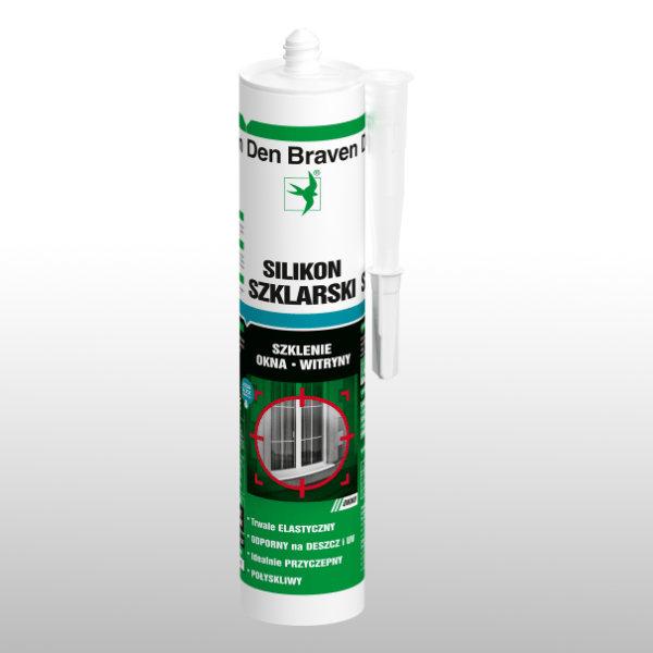 DEN braven Glas silikon vit 280ML
