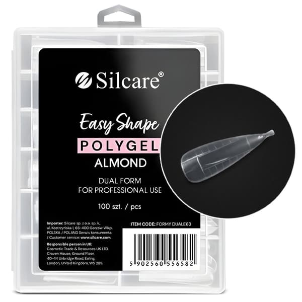 Silcare Easy Shape akrylgelformar 100 st - Mandel