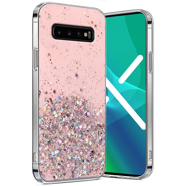Samsung Galaxy S10 5G cover, glitrende, lyserød