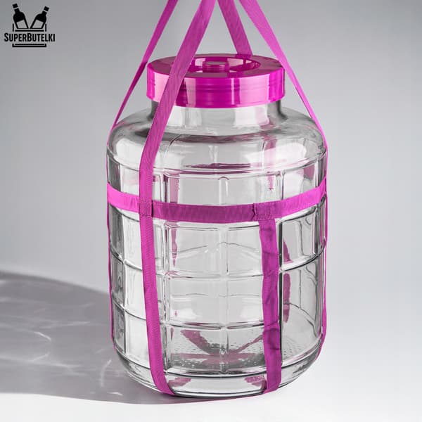 16 L krukke med plastiklåg + stropper