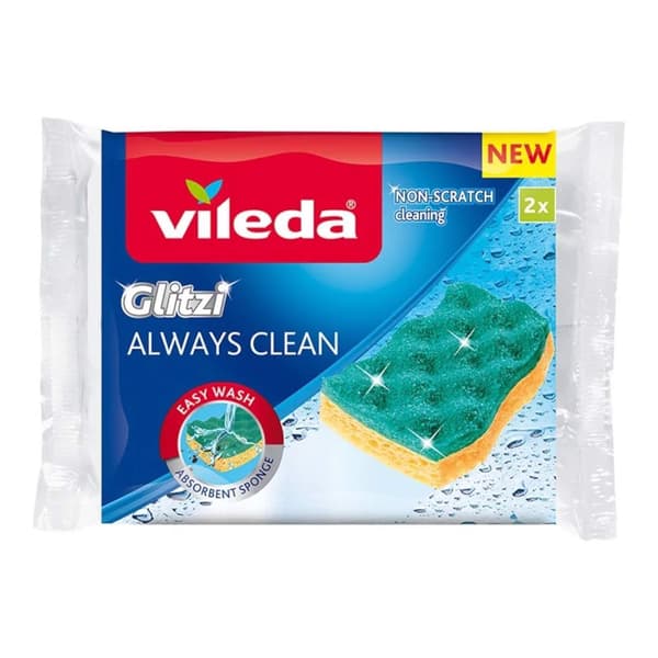 Vileda Glitzi Always Clean viskosesvampe 2 stk.