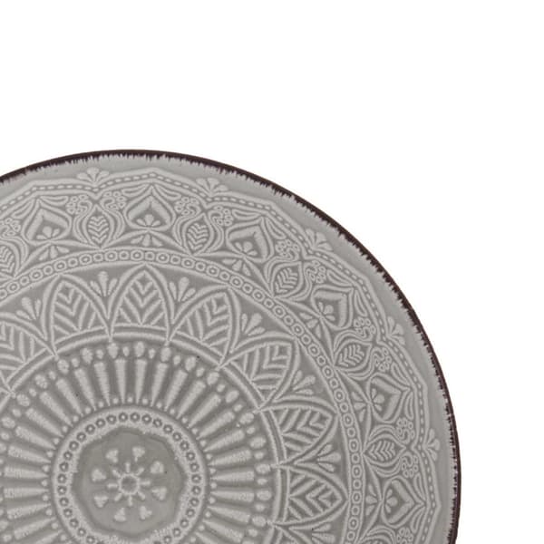 Dyb tallerken 20 cm MANDALA grå