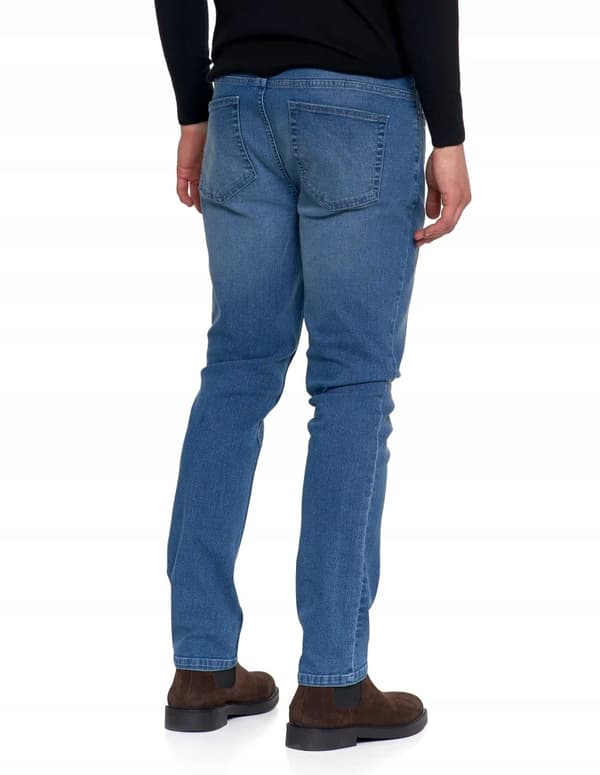 Byxor Herrjeans Raka Ben Eleganta Klassiska MORAJ 34 BLÅ