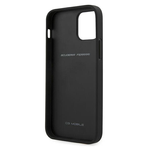 Ferrari Off Track Quiltet Etui til iPhone 12 Pro Max, Sort