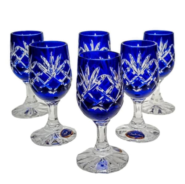 Koboltkrystal vodkaglas 25ml Ananas