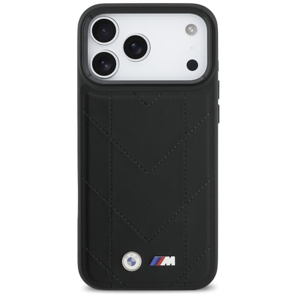 BMW M Quiltet Logo MagSafe-cover til iPhone 17 Pro Max, sort