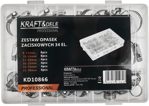 34-delad snäckklämma. KD10866
