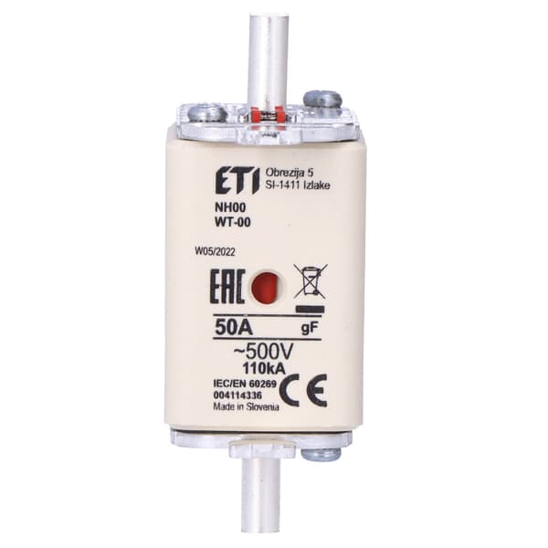 Sikringsindsats - NH00/WT-00 gF 50A/500V - hurtig