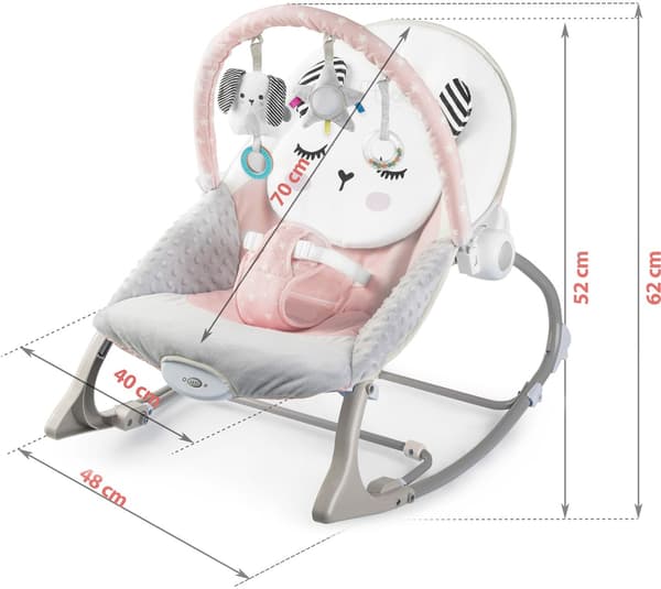 Nukido Gungstol med Vibration 705402 Rosa