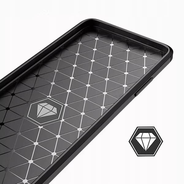 Etui til HUAWEI P20 LITE CARBON Sort Mat Silikone Slim Back + GLAS