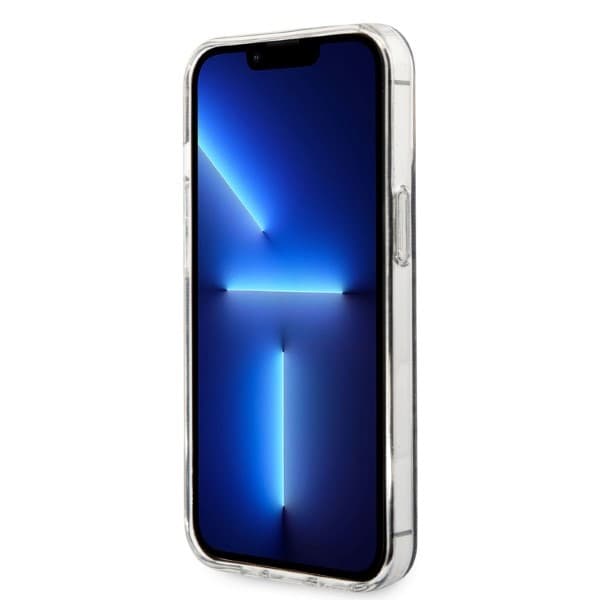 Guess GUBPP13XH4EACSK Etui + Oplader Sæt iPhone 13 Pro Max Sort/sort hårdt cover 4G Print MagSafe