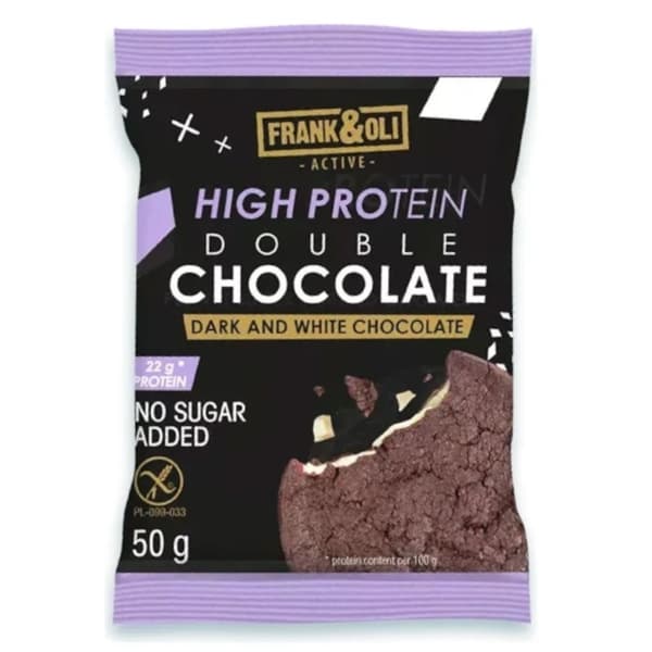 Hög Protein dobbelt chokoladebarr mørk og hvid chokolade 50g