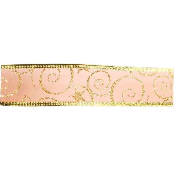 Guldorange dekorband 5 cm x 2,7 m