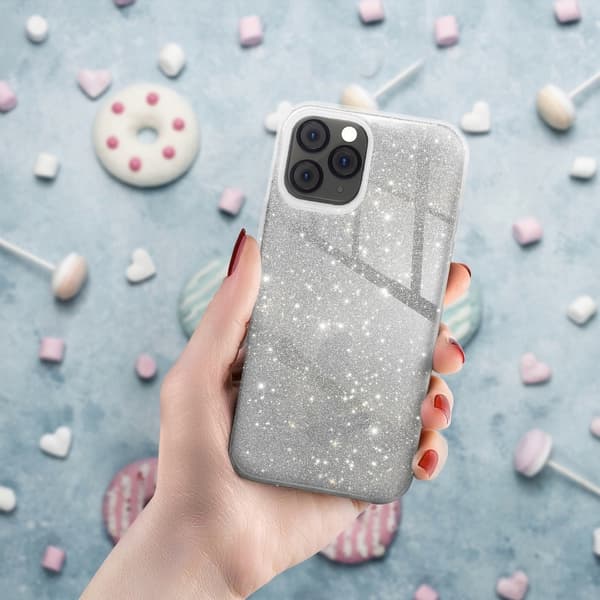 GLITTER SØLV OVERLAY GLITTER SHINE ETUI TIL SAMSUNG A34 5G+ GLAS