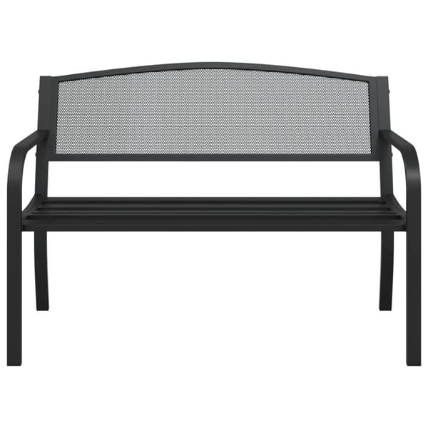 vidaXL havebænk 119 cm sort stål