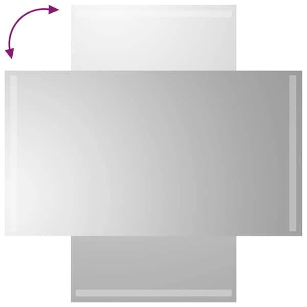 vidaXL Badrumsspegel med LED, 50x90 cm