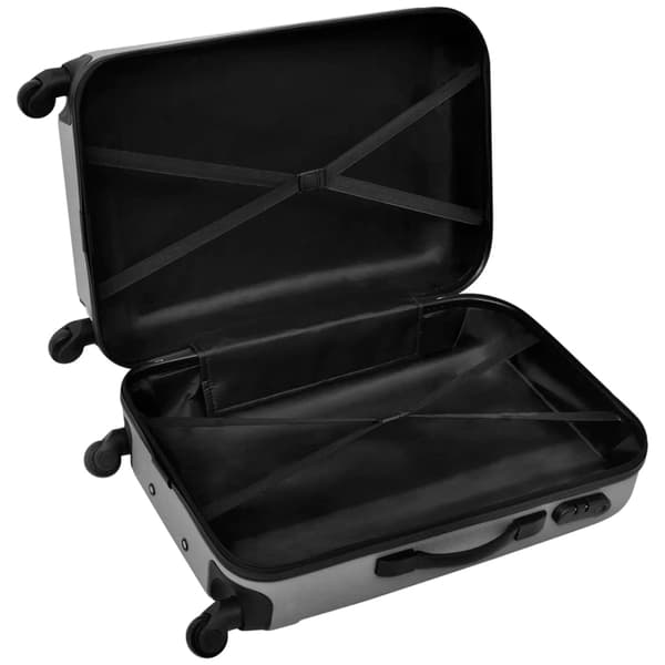vidaXL Set med 3 resväskor, silver, 45,5/55/66 cm