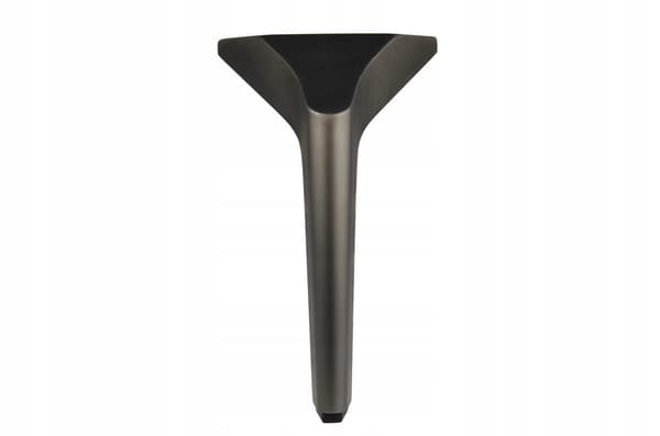 Sort metalmøbelben til skab, seng, loftmøbel, skrå, 18 cm