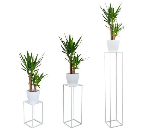 Vit modern stående blomställning 130 cm