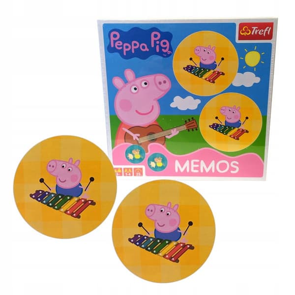 Peppa Pig MEMO brætspil. Notater Trefl