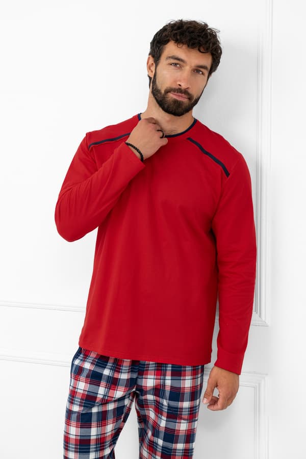 Öland herrpyjamas långärmad, långbyxor L