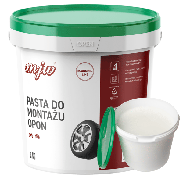 Dækmonteringspaste, hjulskift, vulkaniseringssalve, 5 kg smøremiddel