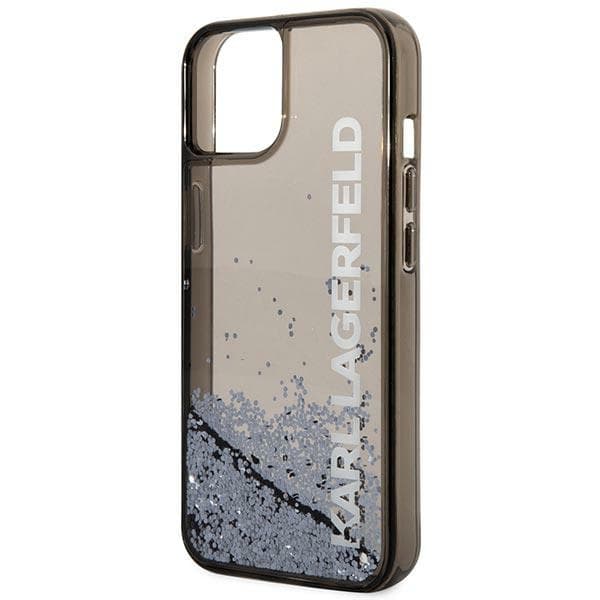 Karl Lagerfeld Liquid Glitter Elong-cover til iPhone 14 Plus, sort