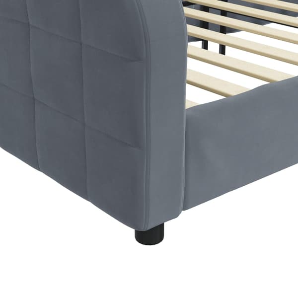 vidaXL sovesofa mørkegrå 90x200 cm fløjl